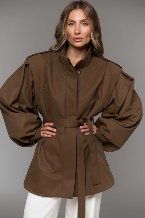  Зображення Котоновий тренч з обʼємними рукавами 