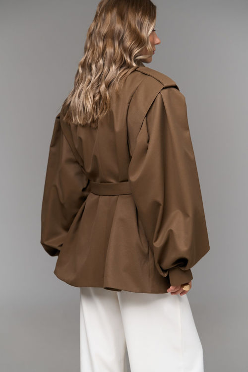  Зображення Котоновий тренч з обʼємними рукавами 