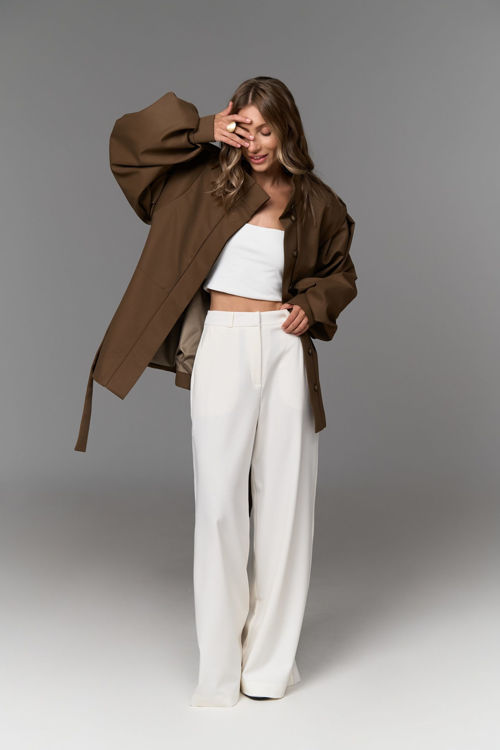  Зображення Котоновий тренч з обʼємними рукавами 