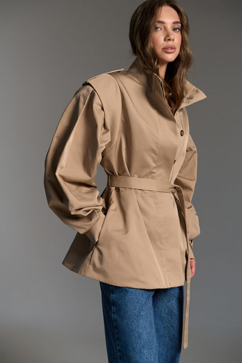  Зображення Котоновий тренч з обʼємними рукавами 