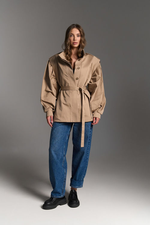  Зображення Котоновий тренч з обʼємними рукавами 
