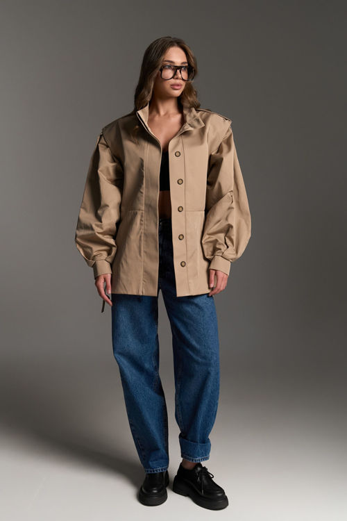  Зображення Котоновий тренч з обʼємними рукавами 