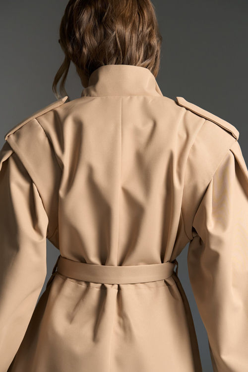  Зображення Котоновий тренч з обʼємними рукавами 