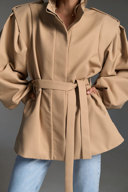  Зображення Котоновий тренч з обʼємними рукавами 