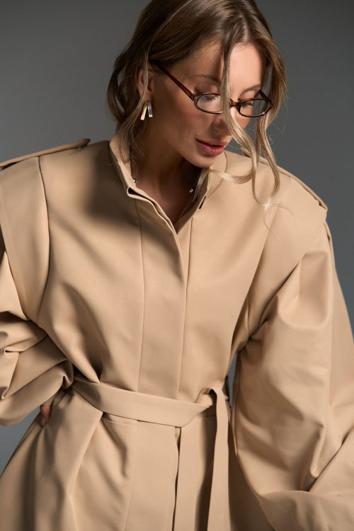  Зображення Котоновий тренч з обʼємними рукавами 