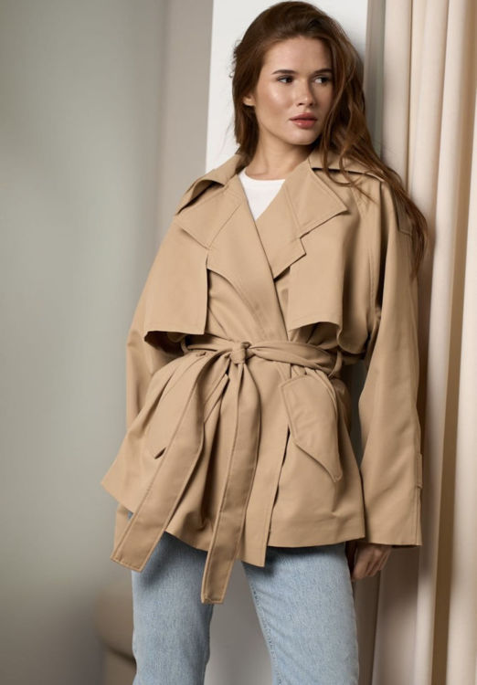  Зображення Котоновий жіночий тренч 