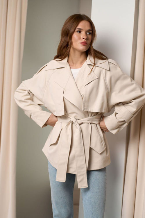  Зображення Котоновий жіночий тренч 