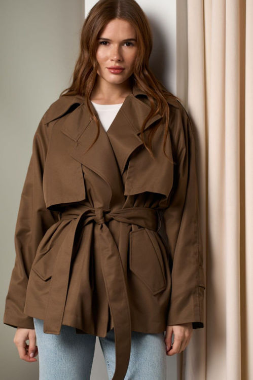  Зображення Котоновий жіночий тренч 