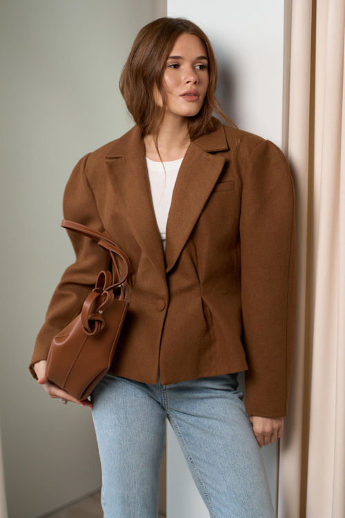  Зображення Жакет з обʼємними рукавами та защіпами на талії 