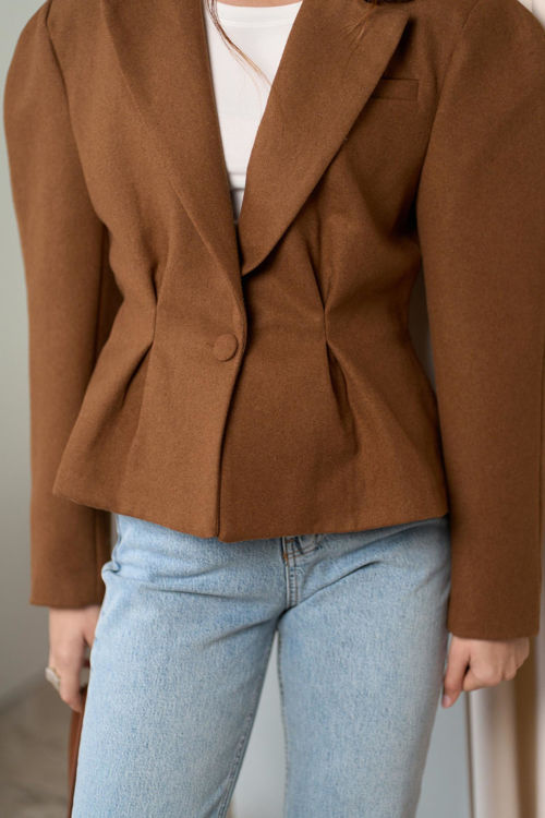  Зображення Жакет з обʼємними рукавами та защіпами на талії 