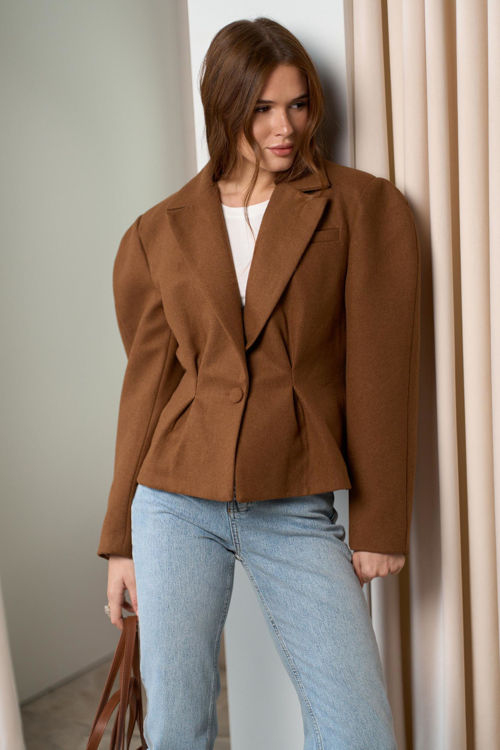  Зображення Жакет з обʼємними рукавами та защіпами на талії 