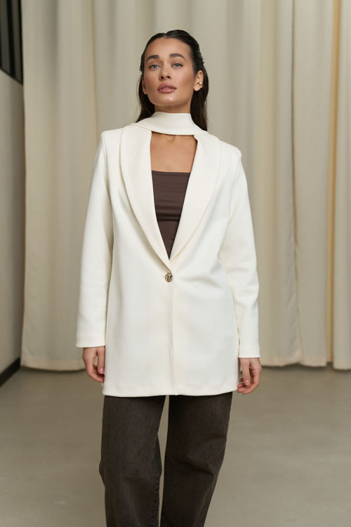  Зображення Кардиган з поясом  в класичному стилі 