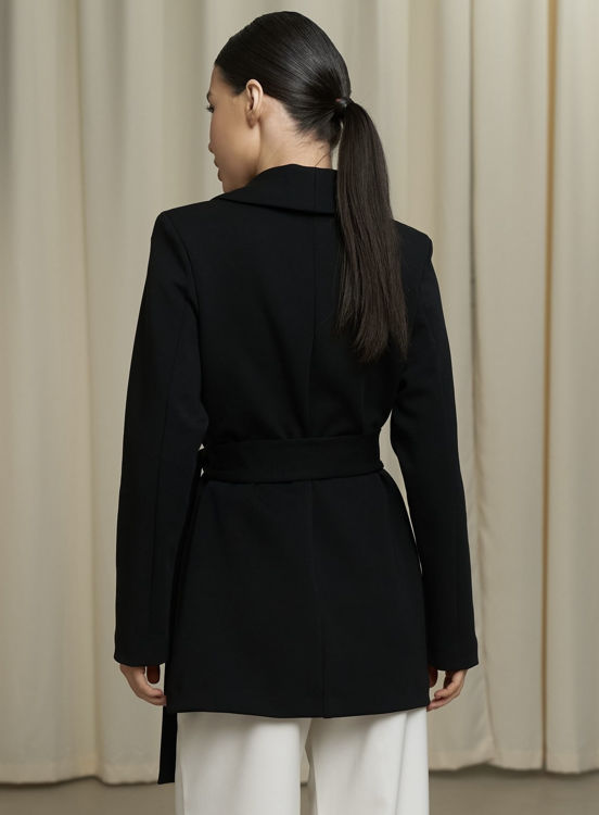  Зображення Кардиган з поясом  в класичному стилі 