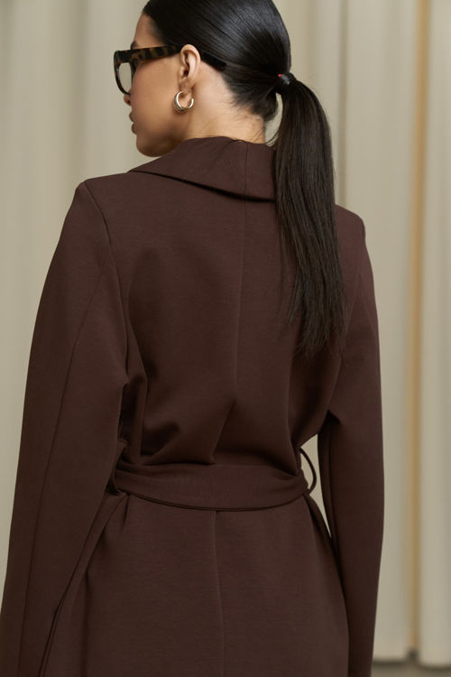  Зображення Кардиган з поясом  в класичному стилі 