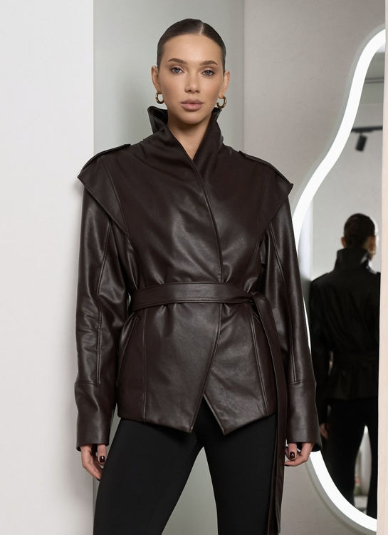  Зображення Жакет-кімоно з еко шкіри 