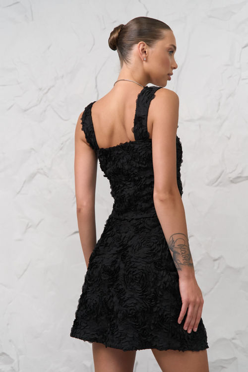  Зображення Костюм топ та спідниця з квітковою вишивкою 