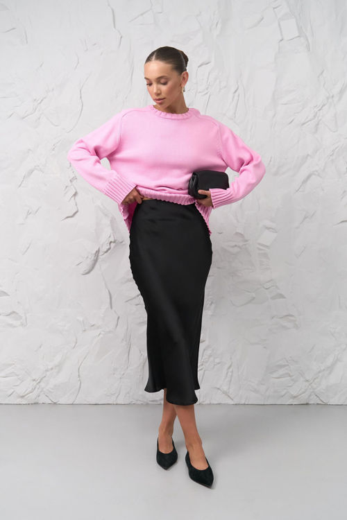  Зображення Спідниця сатинова в довжині міді 