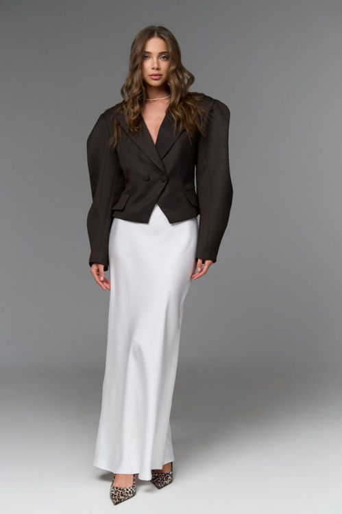  Зображення Спідниця з шовк-сатину в довжині максі 