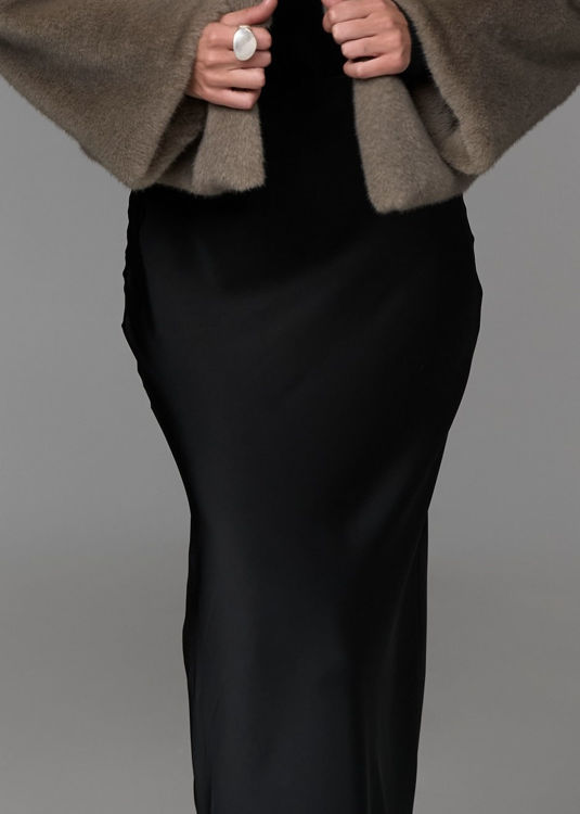  Зображення Спідниця з шовк-сатину в довжині максі 