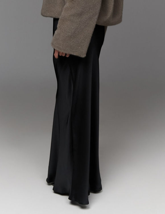  Зображення Спідниця з шовк-сатину в довжині максі 