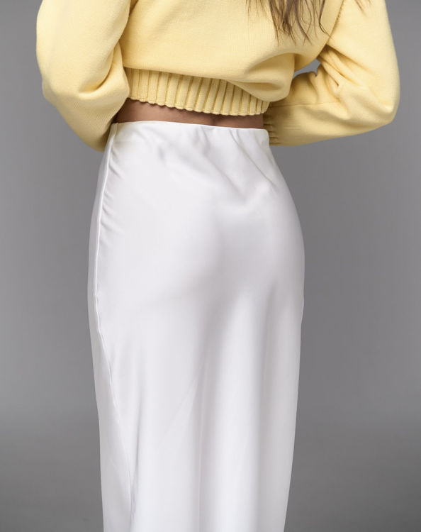  Зображення Спідниця з шовк-сатину в довжині максі 