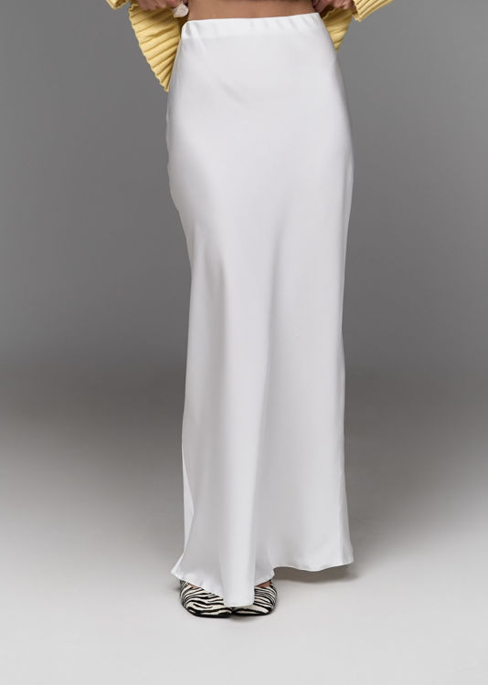  Зображення Спідниця з шовк-сатину в довжині максі 