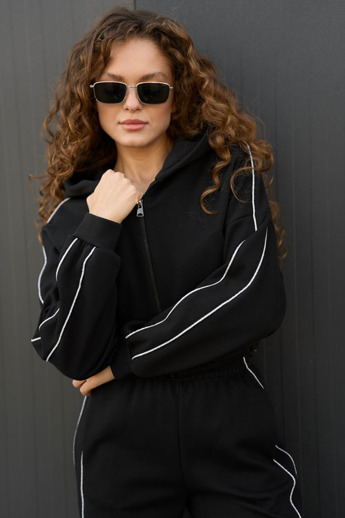  Зображення Спортивний костюм з штанами палаццо та лампасами 